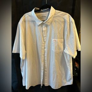 White tommy bahama xxl silk button town short sleeve